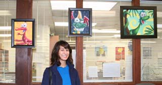 Library art exhibition and me